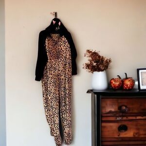 French Jenny Women's Leopard Cat Onsie•Size Large